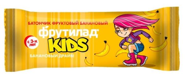 Изображение товара Батончик фруктовый Фрутилад Kids Банановый драйв 25г Батончик фруктовый Фрутилад Kids Банановый драйв 25г фотография