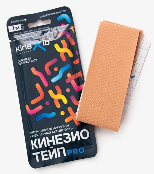 Кинезио-Тейп бинт нестерильный KineXib PRO 5см*1м бежевый фотография