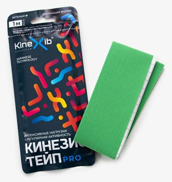 Кинезио-Тейп бинт нестерильный KineXib PRO 5см*1м зеленый фотография