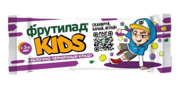 Изображение товара Батончик Фрутилад Kids яблочно-черничный краш 25г Батончик Фрутилад Kids яблочно-черничный краш 25г фотография